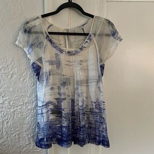 Banana Republic Watercolor Print Blouse